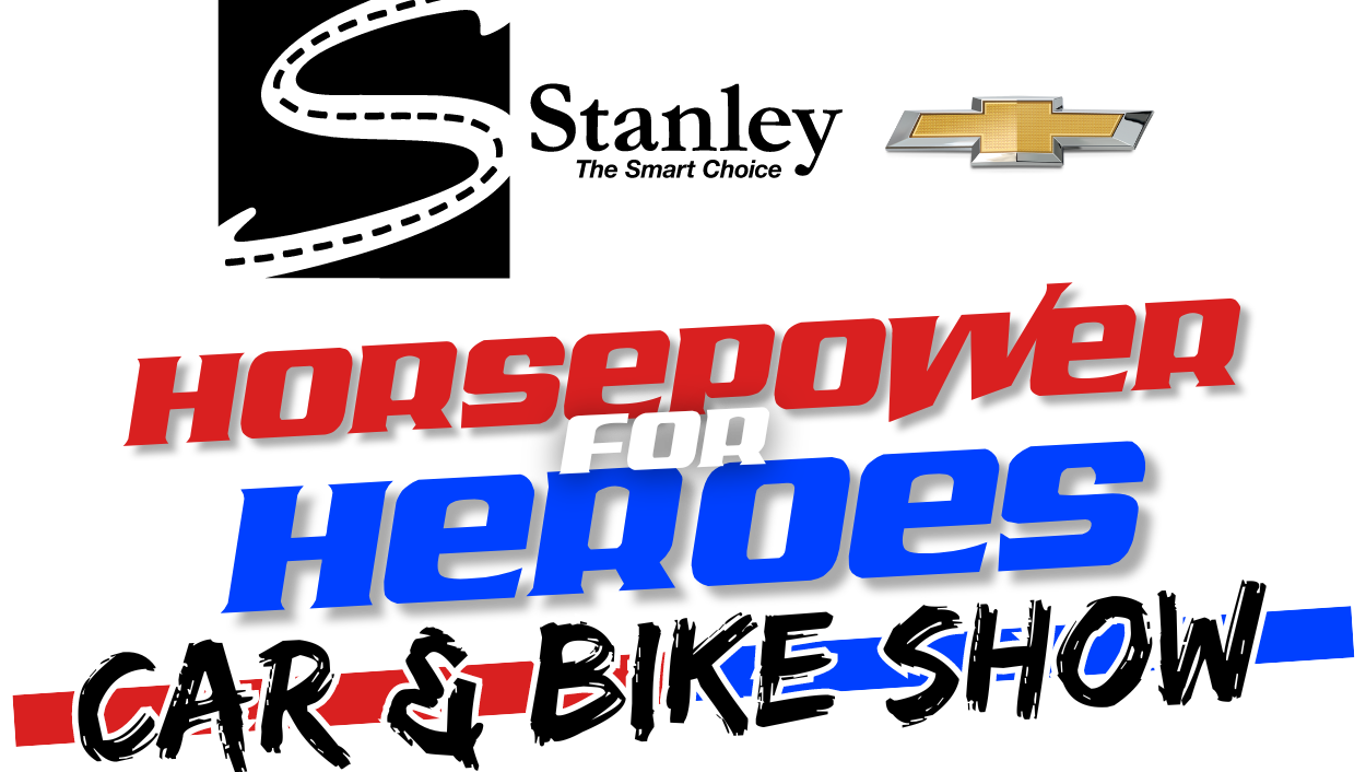 Stanley Chevrolet logo with Horsepower for Heroes Car & Bike Show text